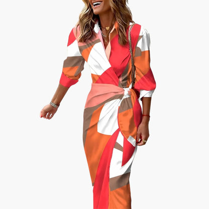 Elegant Striped Maxi Dress