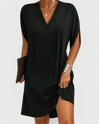 Soft Sleeve V-Neck Dress