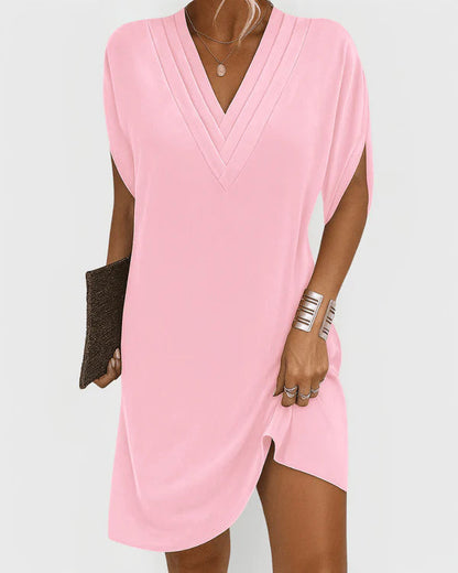 Soft Sleeve V-Neck Dress