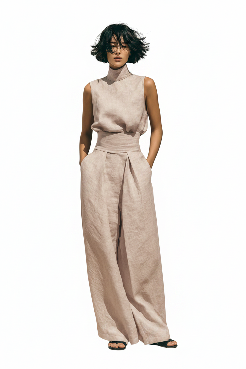 Breezy Cotton-Linen Two-Piece Set