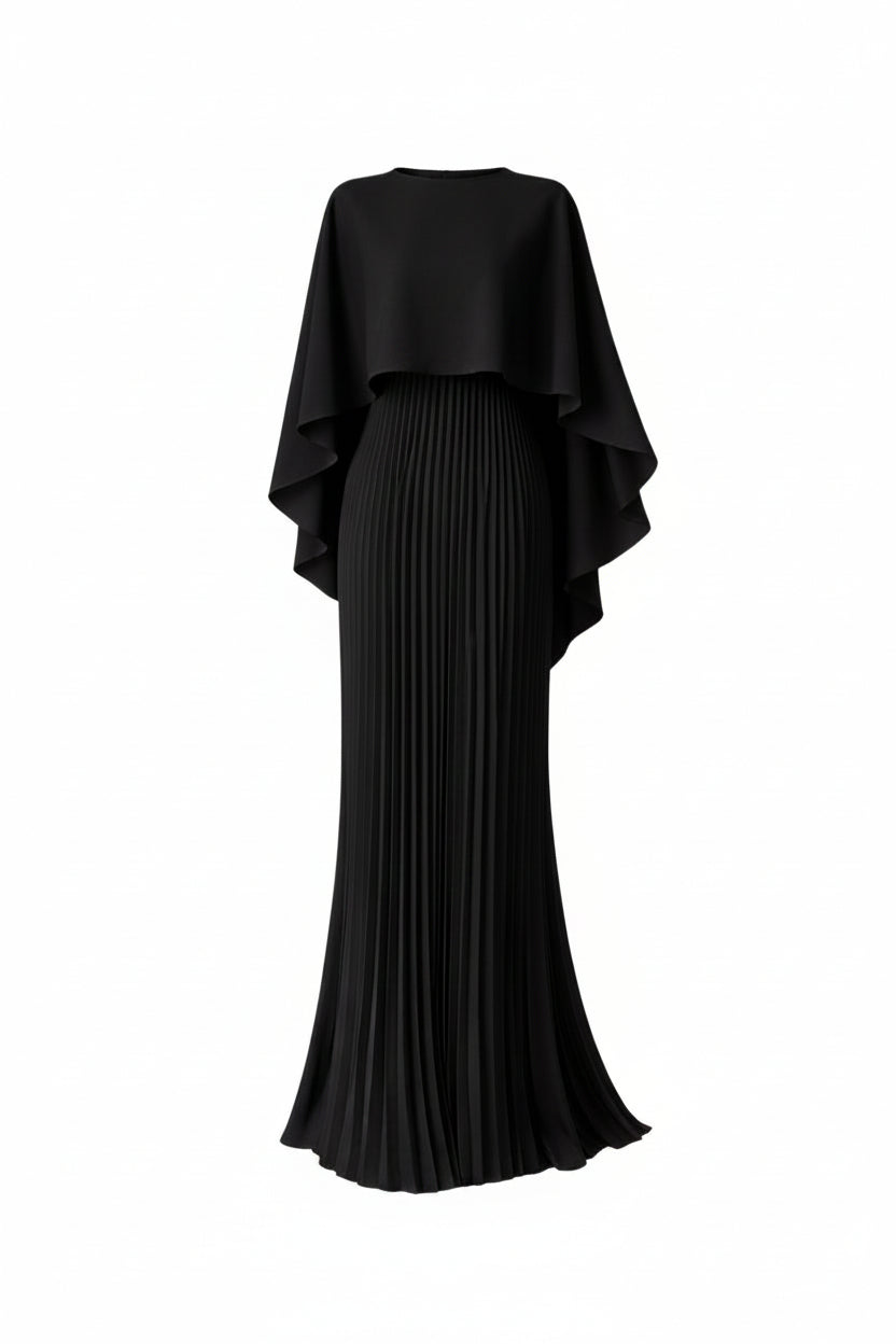 Elegant High Neck Formal Maxi Dress