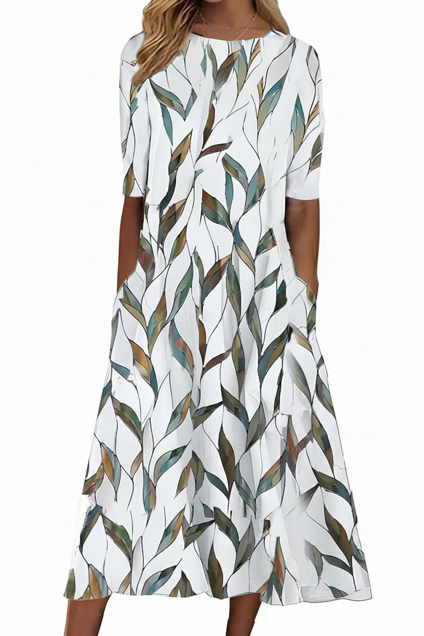 Effortless Cotton-Linen A-Line Dress