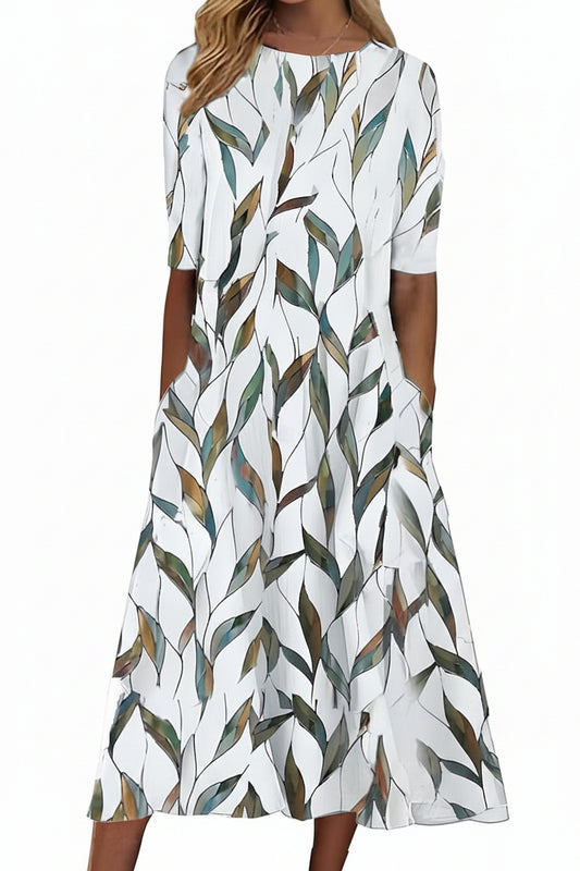 Effortless Cotton-Linen A-Line Dress