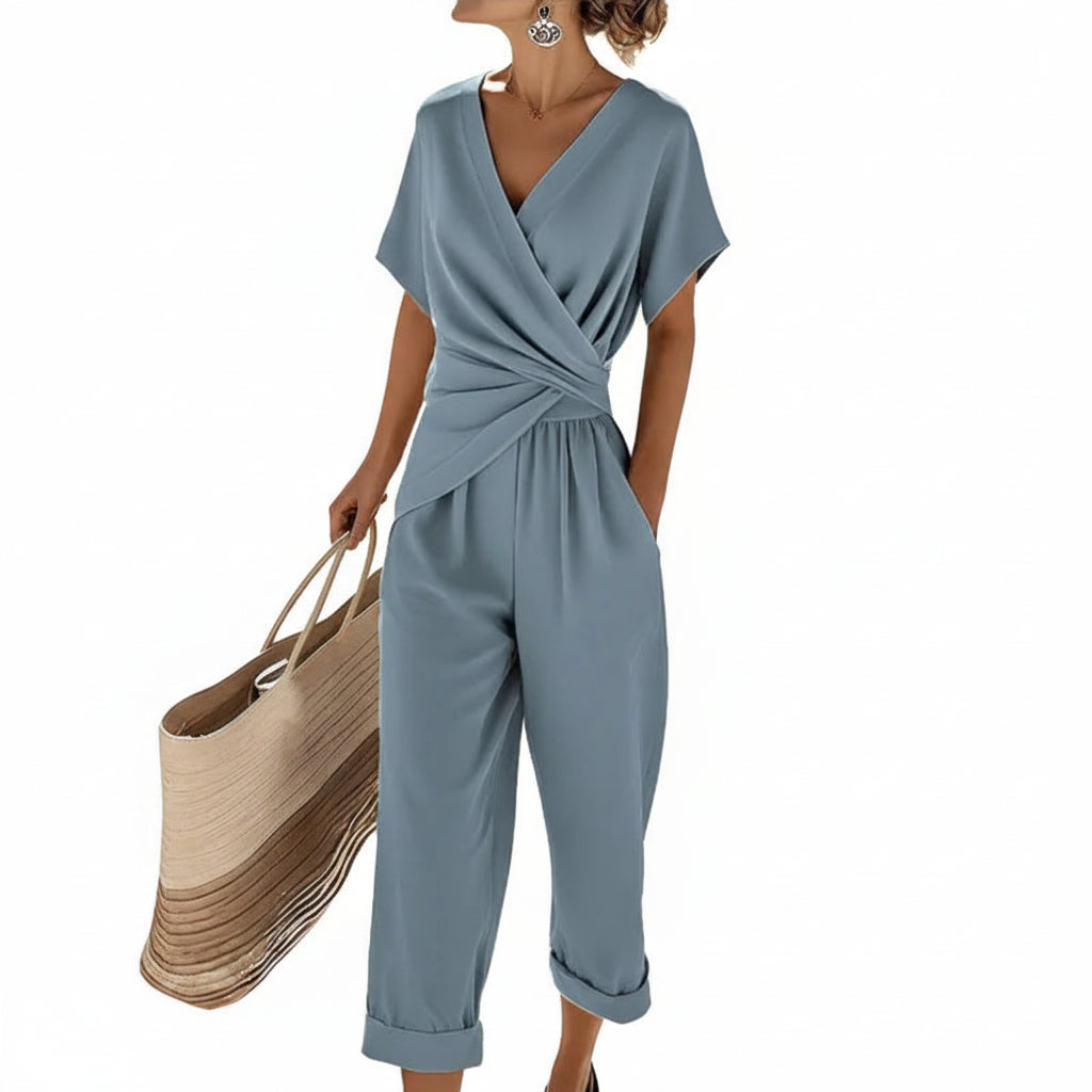 Breezy Wrap-Front Two-Piece Set