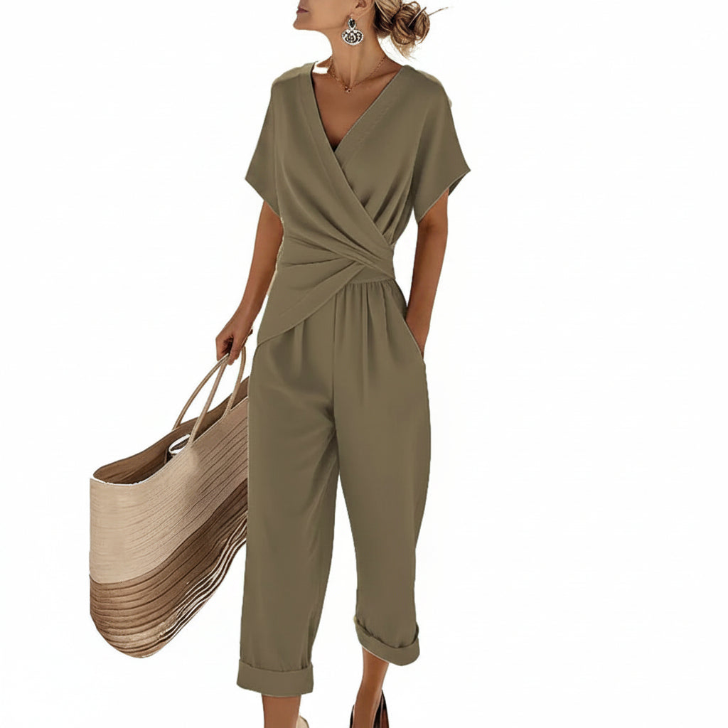 Breezy Wrap-Front Two-Piece Set