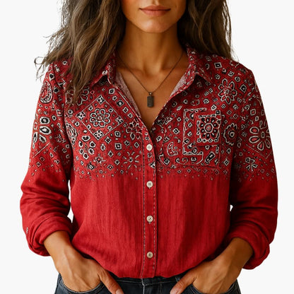 Women's Long Sleeve Button Down Top