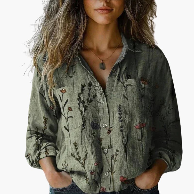 Women's Long Sleeve Button Down Top
