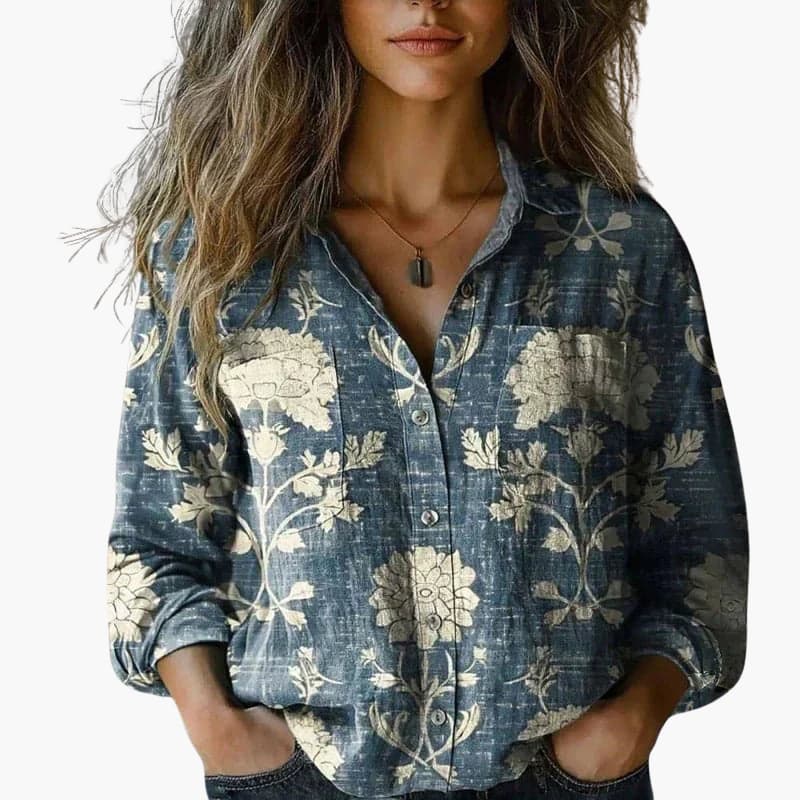 Women's Long Sleeve Button Down Top