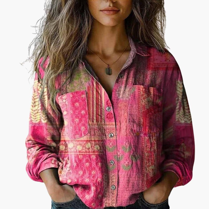 Women's Long Sleeve Button Down Top
