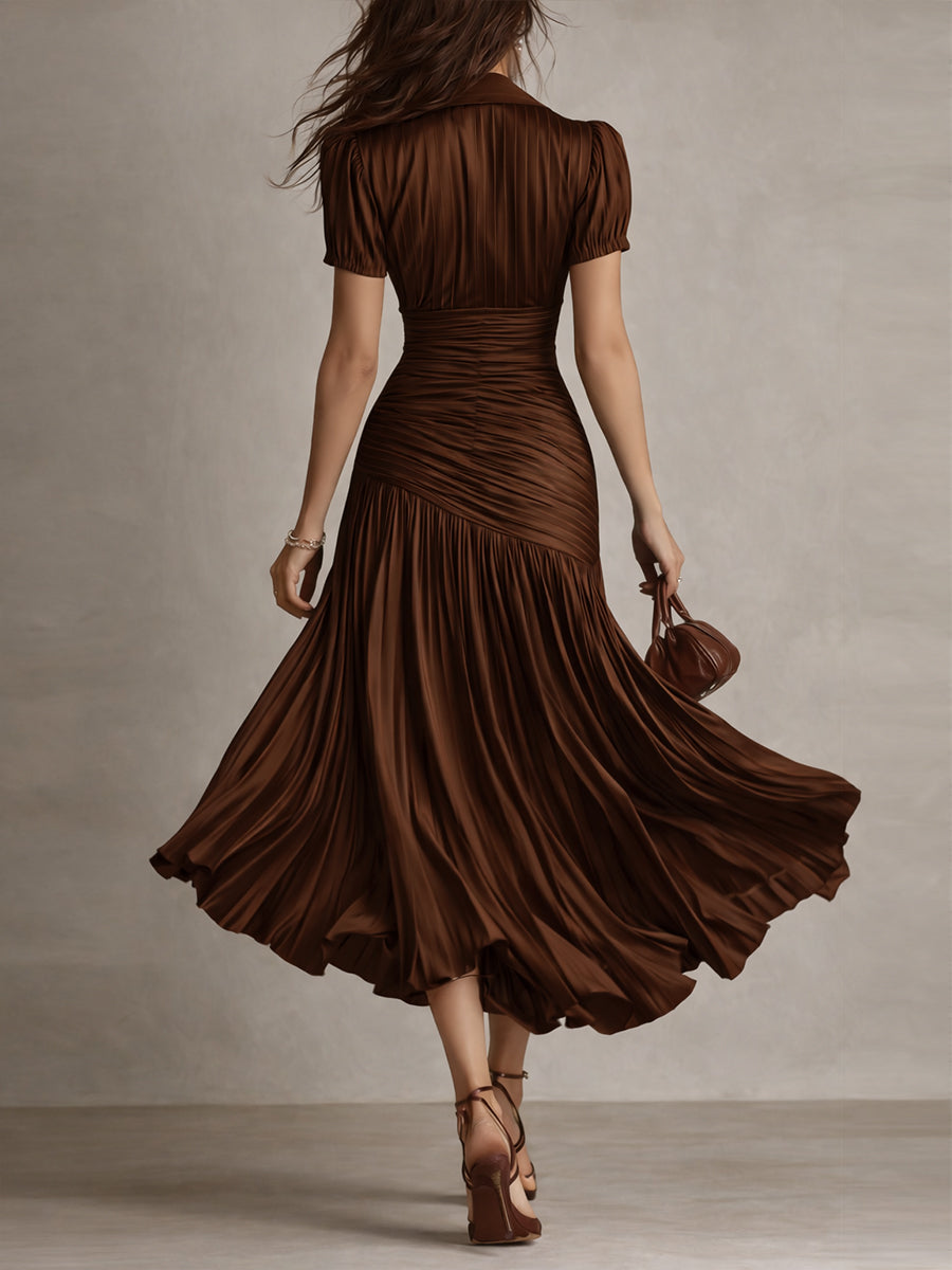 Vintage Inspired Striped Satin Sheath Dress