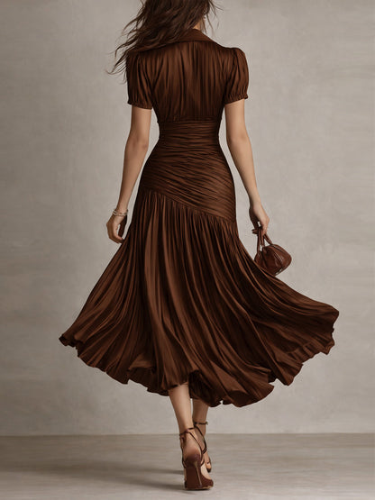Vintage Inspired Striped Satin Sheath Dress