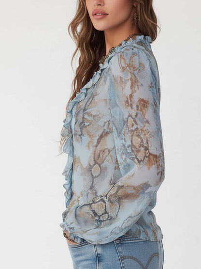 Women's Sheer Chiffon Blouse