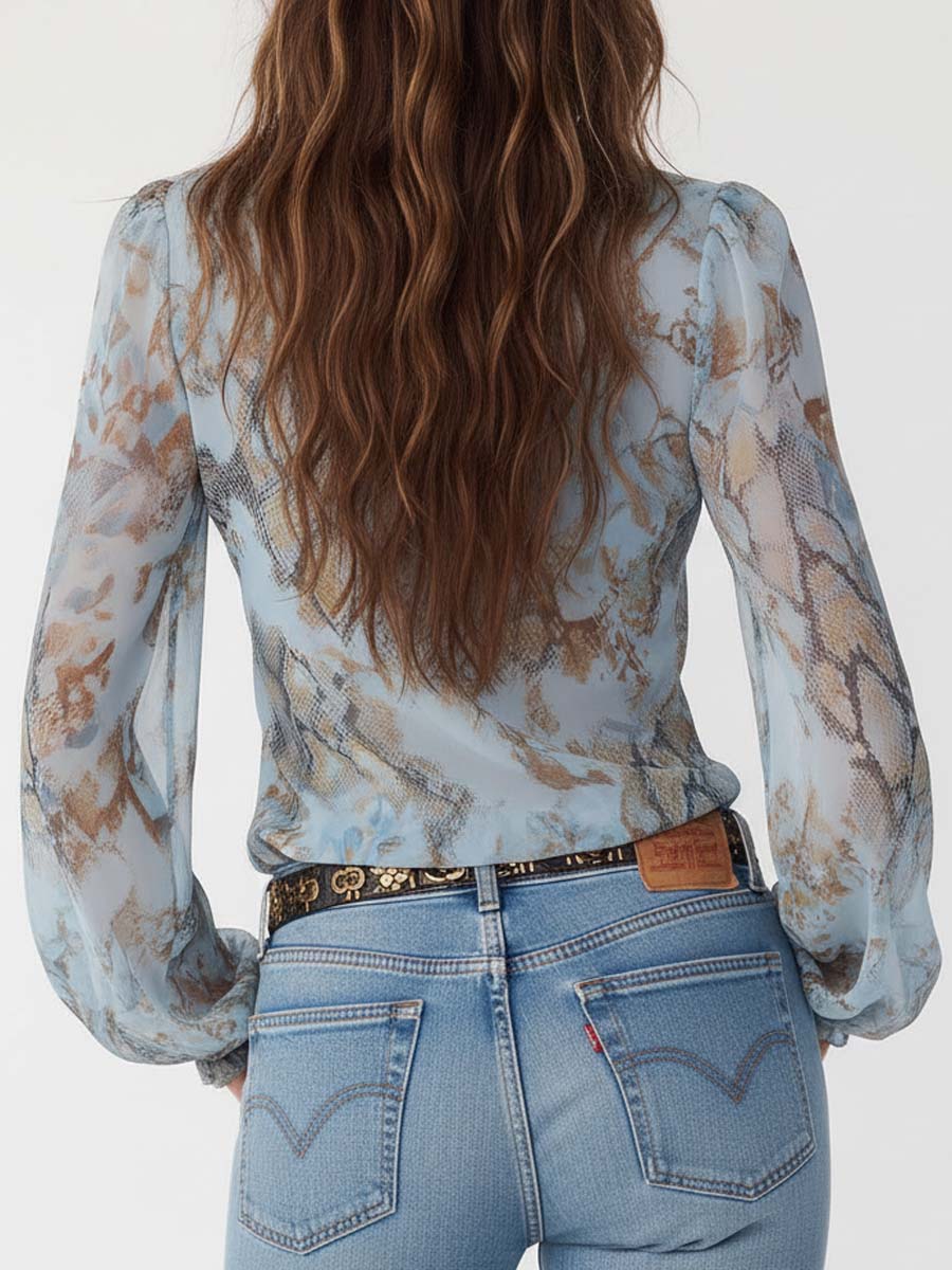 Women's Sheer Chiffon Blouse