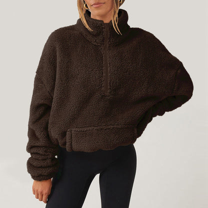 Women's Ultra-Soft Plush Half-Zip Sweater