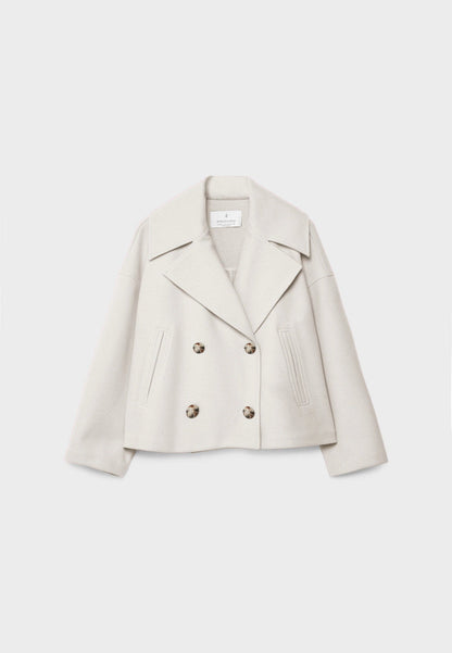 Women's Warm Wool Blend Short Coat
