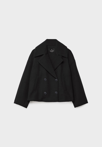 Women's Warm Wool Blend Short Coat