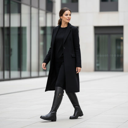 Women's Waterproof Leather Riding Boots