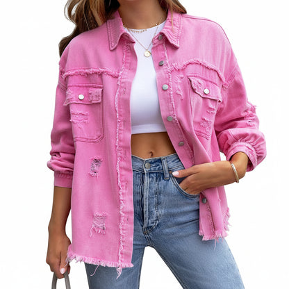Women's Distressed Denim Jacket