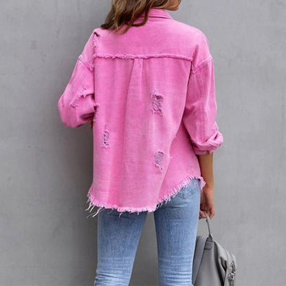 Women's Distressed Denim Jacket