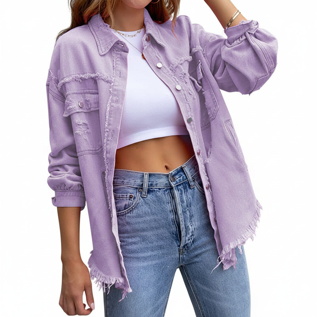 Women's Distressed Denim Jacket