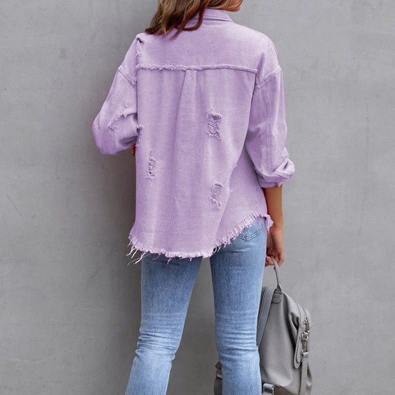 Women's Distressed Denim Jacket