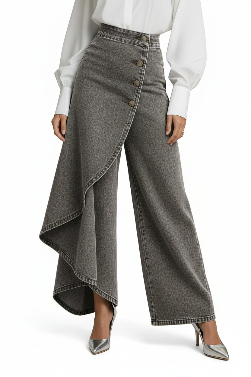 Women's High-waisted Relaxed Fit Wide-leg Jeans