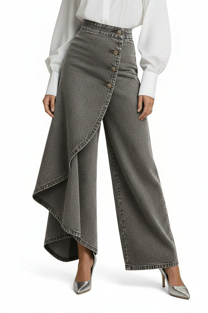 Women's High-waisted Relaxed Fit Wide-leg Jeans