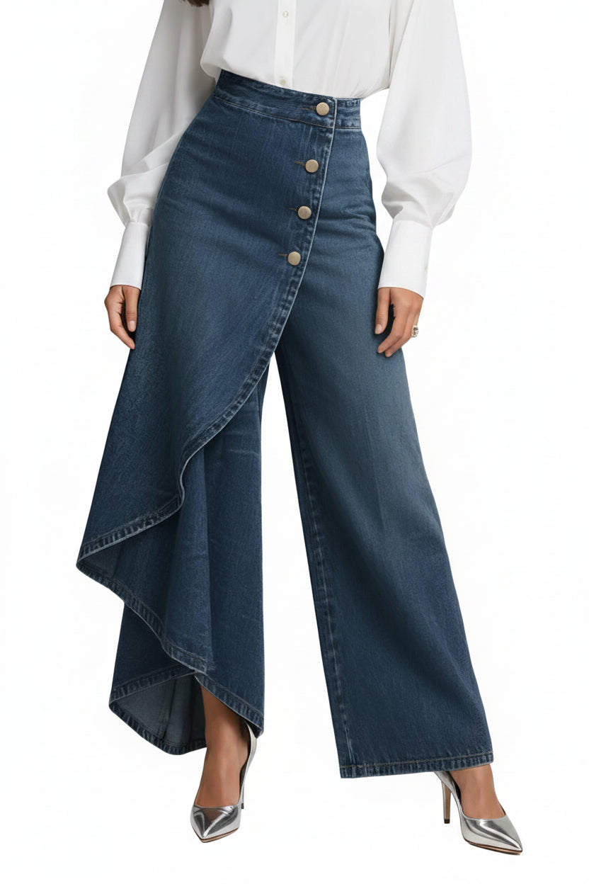 Women's High-waisted Relaxed Fit Wide-leg Jeans