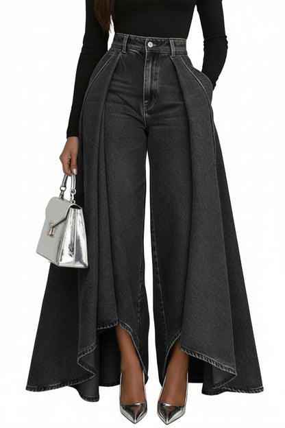 Women's High-Waisted Relaxed Wide-Leg Jeans