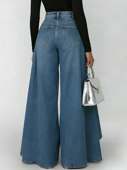 Women's High-Waisted Relaxed Wide-Leg Jeans