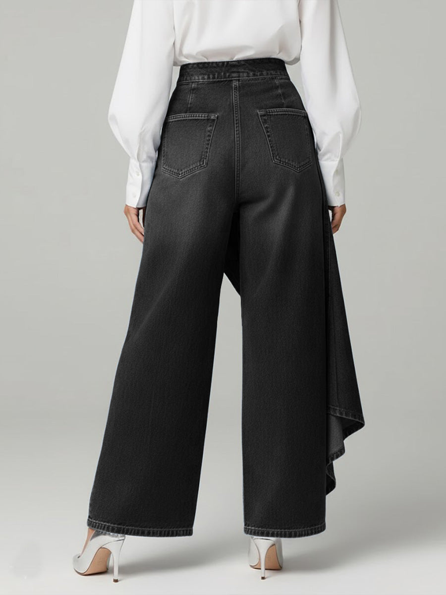Women's High-waisted Relaxed Fit Wide-leg Jeans