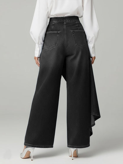 Women's High-waisted Relaxed Fit Wide-leg Jeans