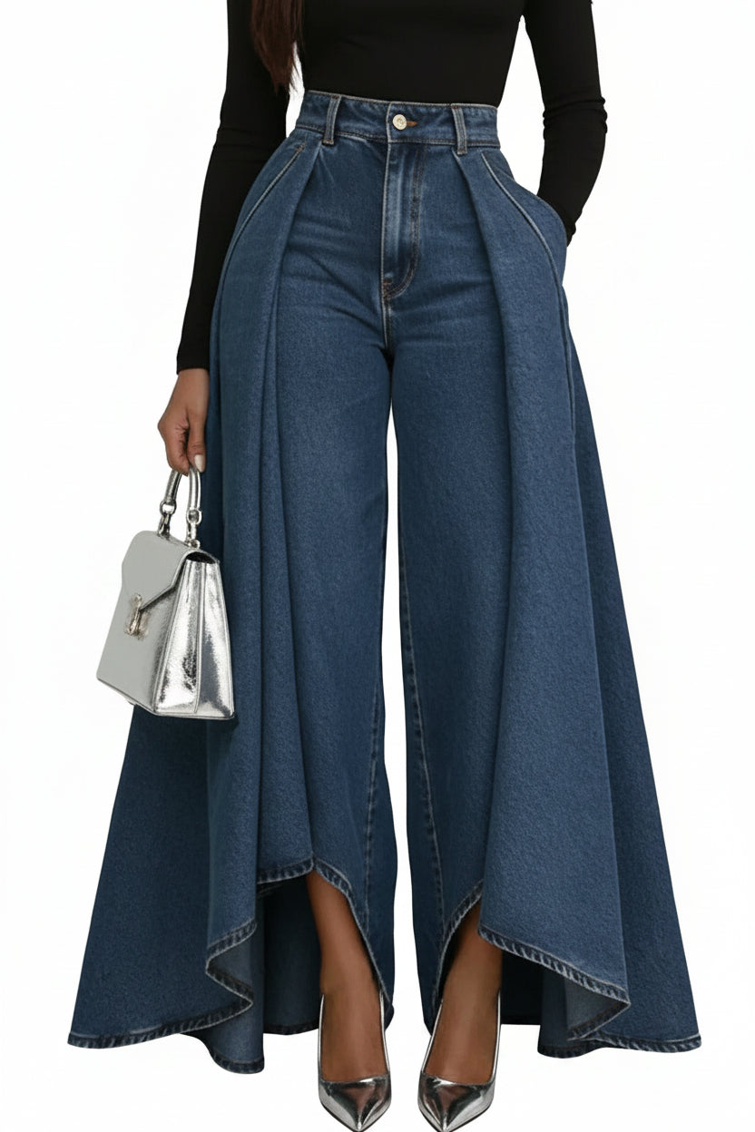Women's High-Waisted Relaxed Wide-Leg Jeans