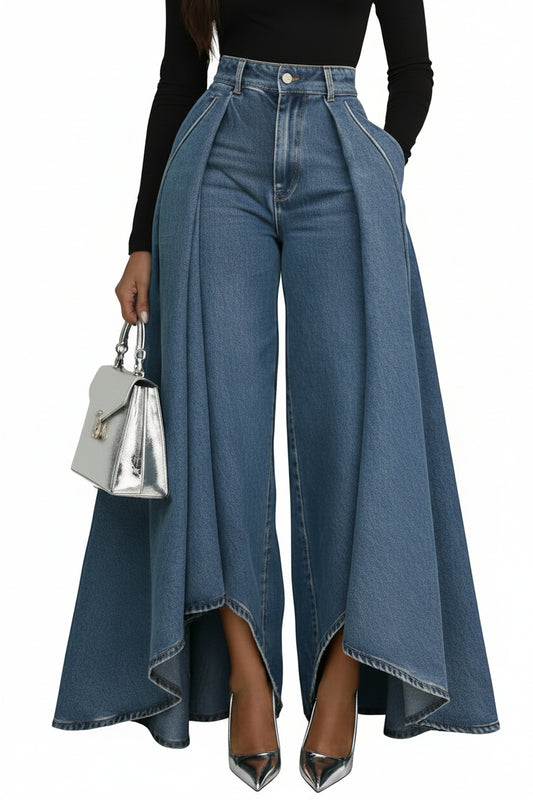 Women's High-Waisted Relaxed Wide-Leg Jeans