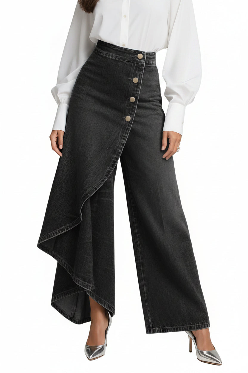 Women's High-waisted Relaxed Fit Wide-leg Jeans