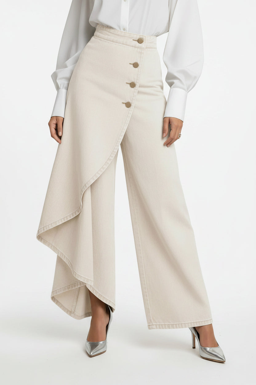 Women's High-waisted Relaxed Fit Wide-leg Jeans