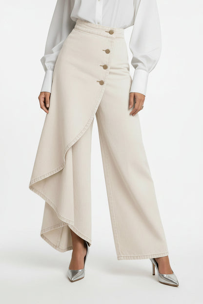 Women's High-waisted Relaxed Fit Wide-leg Jeans