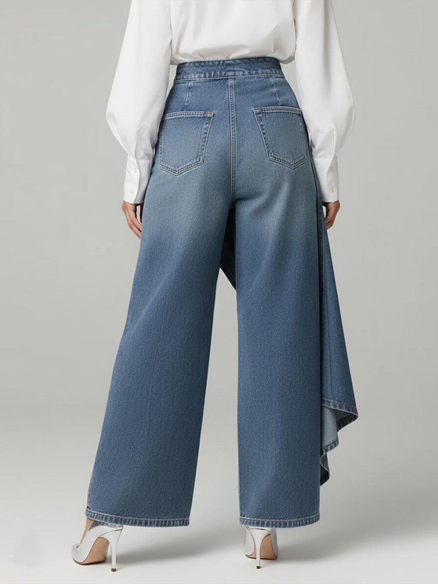 Women's High-waisted Relaxed Fit Wide-leg Jeans