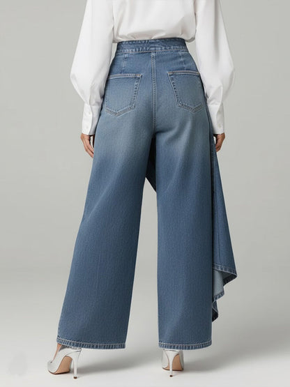 Women's High-waisted Relaxed Fit Wide-leg Jeans