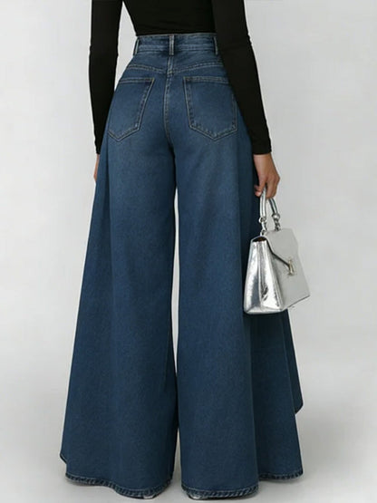 Women's High-Waisted Relaxed Wide-Leg Jeans