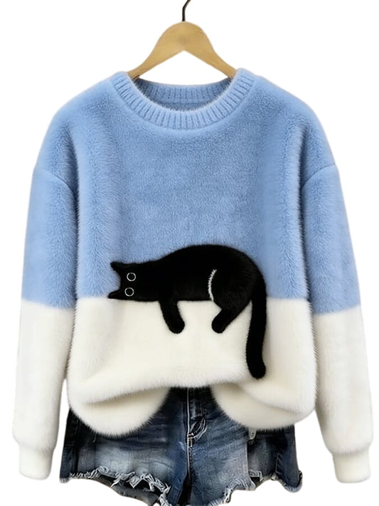 Women's Ultra-Soft Fleece Cat Sweater