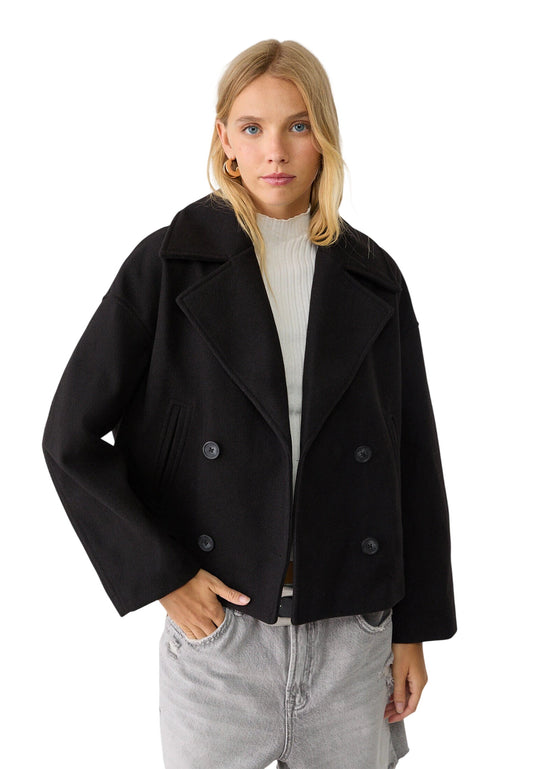 Women's Warm Wool Blend Short Coat