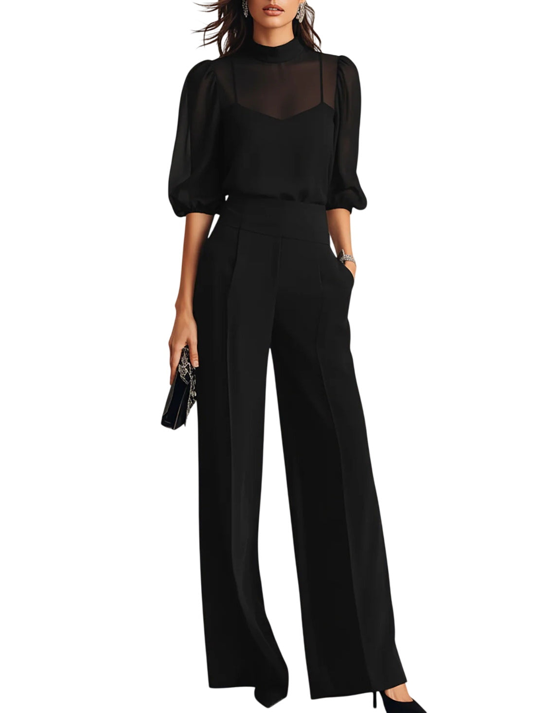 Women's Lightweight Chiffon Three-Piece Set