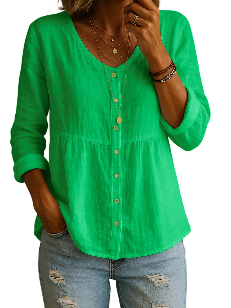 Women's Linen Cotton Blend Shirt