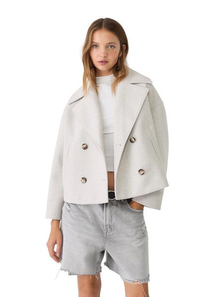 Women's Warm Wool Blend Short Coat