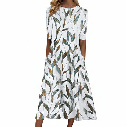 Effortless Cotton-Linen A-Line Dress